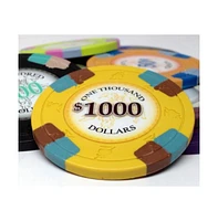 Slickblue Poker Knights Poker Chips (25-Pack) – Clay Composite, $1000 Value for Professional Play