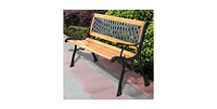 Slickblue FarmHome Outdoor Patio Park Cast Iron Garden Porch Chair Bench