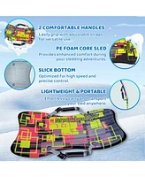 Wham-o Snowboogie 36" Single Rider Snow Sled with Adjustable Handles Straps