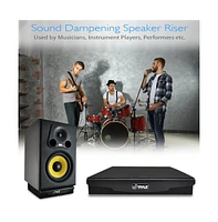 Pyle Sound Dampening Speaker Riser, Studio Acoustic Isolation Platform, 7.5" x 9.1", Up to 44.6 lbs