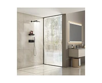 Casainc 12 Inch Rainfall Wall Mounted Thermostatic Shower System With Handheld Shower and Neck Massage Spout