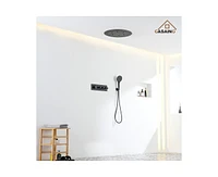 Casainc 20 Inch Luxury 3 Sprays Showerhead Thermostatic Shower System with 3 Sprays Handheld