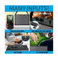 Pyle 5.25" Portable Wireless Bluetooth Speaker System with Fm Radio, Rechargeable Battery & Usb/MP3 Support