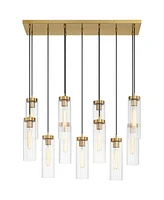 Possini Euro Design Marika 32" Modern Pendant Chandelier Ceiling Light Fixture Dining Room Over Table Kitchen Island Foyer Hanging Linear Multi-Light