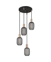 Possini Euro Design Coburn 16 1/2" Modern Pendant Chandelier Ceiling Light Fixture Dining Room Over Table Kitchen Island Foyer Hanging Multi-Light Bla