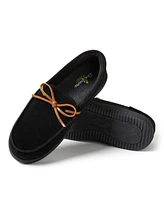 Dearfoams Men's Westboro Genuine Suede House Shoe Moccasin Slipper