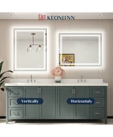 keonjinn 20x28 Led Bathroom Mirror with Frontlit and Backlit