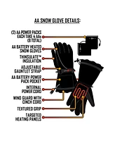 ActionHeat Aa Battery Heated Snow Gloves - Women's Navy One