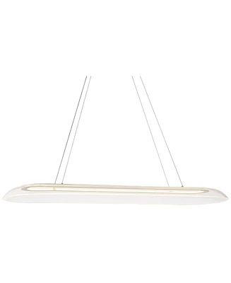 Possini Euro Design Muir 43 1/2" Modern Pendant Ceiling Light Fixture Dining Room Over Table Kitchen Island Foyer Hanging Linear Led Dimmable Clear Sa