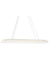 Possini Euro Design Muir 43 1/2" Modern Pendant Ceiling Light Fixture Dining Room Over Table Kitchen Island Foyer Hanging Linear Led Dimmable Clear Sa