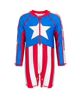 Marvel Avengers Zip Up One Piece Bathing Suit