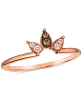 Le Vian Chocolate Diamond (1/20 ct. t.w.) & Nude Diamond (1/20 ct. t.w.) Ring in 14k Strawberry Gold