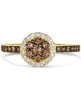 Le Vian Chocolate Diamond (1/2 ct. t.w.) & Nude Diamond (5/8 ct. t.w.) Ring in 14k Honey Gold