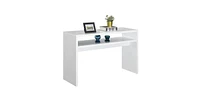 Slickblue Modern FarmHome Sofa Table Console Table with Bottom Shelf