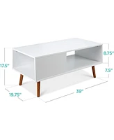 Slickblue Modern Mid-Century Style Coffee Table Living Room Storage