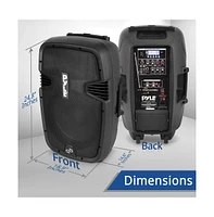 Pyle Wireless & Portable Bluetooth Pa Speaker System with 12” Subwoofer, Fm Radio, Usb/Sd Readers & Rechargeable Battery