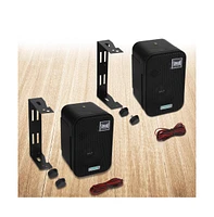 Pyle 3.5" Indoor/Outdoor Waterproof Wall-Mount Speakers - 300W Max Power, Bass Reflex Vent, Heavy Duty Construction