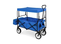 Slickblue Collapsible Utility Wagon Cart Indoor/Outdoor with Canopy