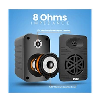 Pyle 5.25” 2-Way Bluetooth Wireless Speaker System - Waterproof, 500W Max Power, 1/2” Tweeter, Compact Design (Black)