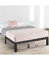 Slickblue Metal Platform Bed Frame with 3.86 inch Wide Heavy Duty Steel Slats