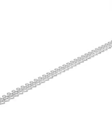 Diamond Double Stone Tennis Bracelet (2 ct. t.w.) in 10k White Gold, Exclusively at Macy's