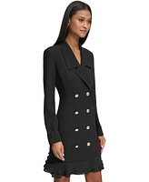 Karl Lagerfeld Paris Women's Chiffon-Hem Blazer Dress