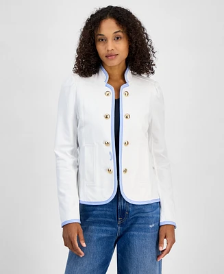 Tommy Hilfiger Women's Contrast-Trim Band Jacket