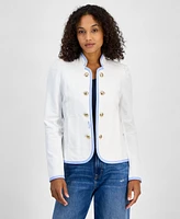 Tommy Hilfiger Women's Contrast-Trim Band Jacket