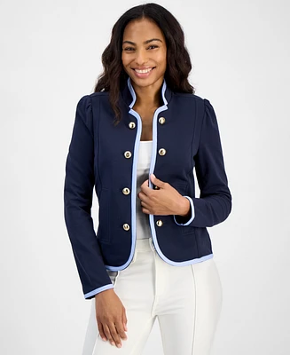 Tommy Hilfiger Women's Contrast-Trim Band Jacket