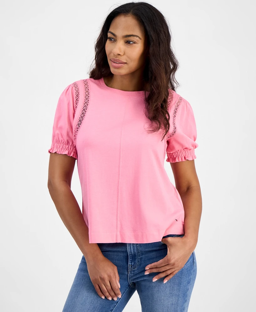 Tommy Hilfiger Women's Lace-Detail T-Shirt