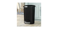 Slickblue 13-Gallon Kitchen Trash Can with Foot Pedal and Step Lid for Hands-Free Disposal