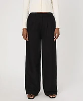 French Connection Women's Birdie Front-Pleat Wide-Leg Pants