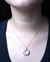 2-Pc. Set Diamond Circle Pendant Necklace & Matching Drop Earrings (1/5 ct. t.w.) in 14k Gold-Plated Sterling Silver, Exclusively at Macy's
