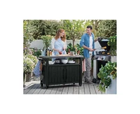 Slickblue Outdoor Grill Party Bar Serving Cart with Storage - Perfect for Entertaining Outdoors