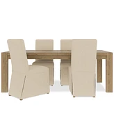 5pc Dining Set (Davie Rectangular Table & 4 Estby Chairs)