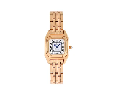 Peugeot Womens 20x22mm Gold-Tone Panther Link Bracelet Watch