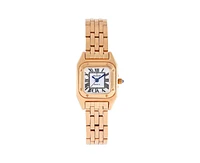 Peugeot Womens 20x22mm Gold-Tone Panther Link Bracelet Watch