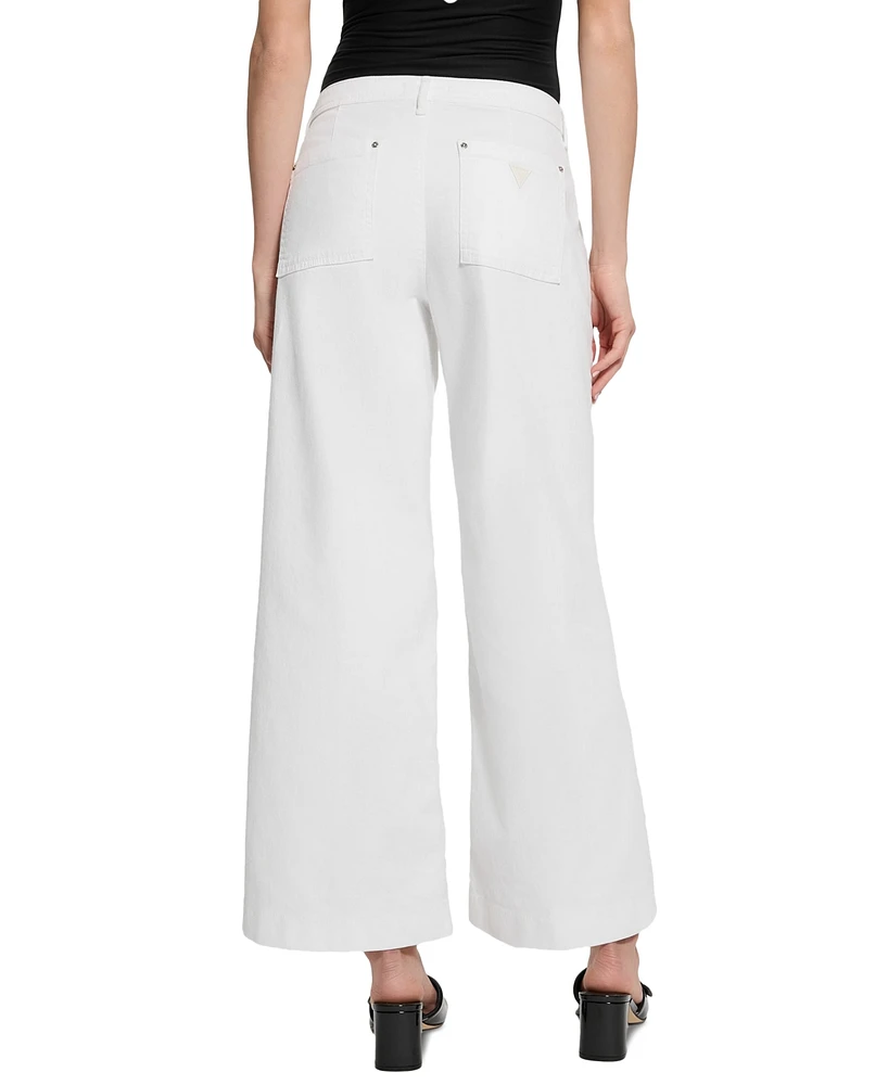 Guess Women's Zoya Wide-Leg Cropped Jeans