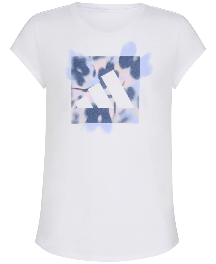 adidas Big Girls Cap-Sleeve Logo Graphic Cotton T-Shirt