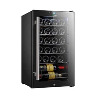 NutriChef 24-Bottle Wine Chilling Refrigerator, Digital Touch Control, Compressor Cooling, Led Display