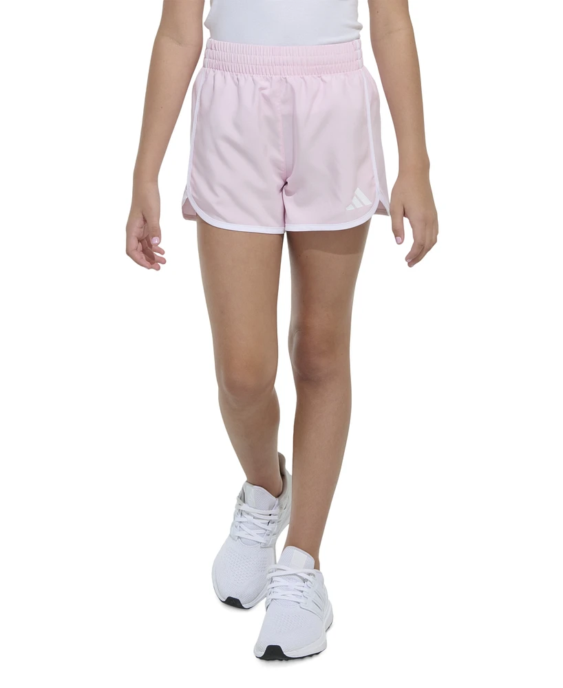 adidas Big Girls Elastic-Waistband Woven Shorts With Binding