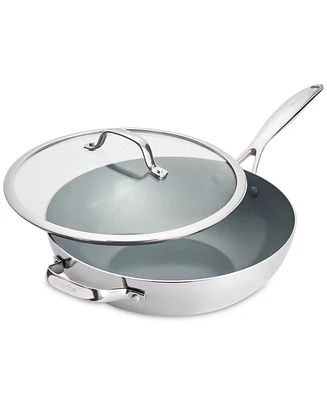 GreenPan Valencia Pro Stainless Steel 12" Wok with Lid