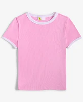 Epic Threads Big Girls Ribbed Ringer T-Shirt, Exclusively at Macy's