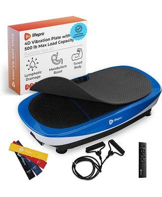 LifePro Rumblex Max 4D Vibration Plate with Resistance Bands - Full Body Exercise Machine for Home Fitness, Weight Loss