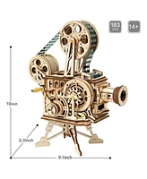 Robotime 3D Wooden Puzzle Mechanical Model Kits, Beige, 9.1"5.2"10"