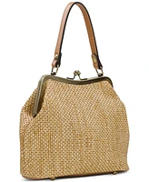 Patricia Nash Laureana Small Raffia Kisslock Bag with Scarf