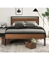 Slickblue Platform Bed with Headboard and Footboard for Stylish and Supportive Bedroom Design