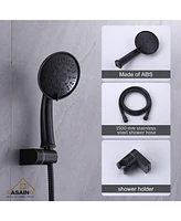 Casainc Wall Mount 2 Function Rainfall Shower System with 3 Setting Handheld, Rough-In Valve and Diverter