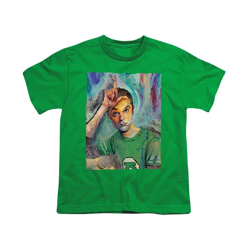 Big Bang Theory Boys Sheldon Painting Short Sleeve Tee / T-Shirt