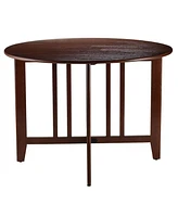 Slickblue Mission Style Round 42-inch Double Drop Leaf Dining Table